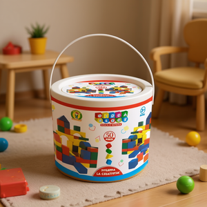 Seau de blocs de construction en bois, 50 pièces, pour enfants de 3 ans et plus, développe la créativité - Product Image 3