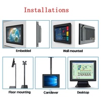Monitor Industrial Táctil Capacitivo de 15.6 Pulgadas, Totalmente Cerrado, Sin Ventilador, 16:9, Montaje en Pared, Puertos USB y Seriales, para Talleres Libres de Polvo