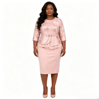 Robe de luxe pour femmes africaines grandes tailles, robe élégante pour l'église, costume pour femmes grandes tailles, vente chaude