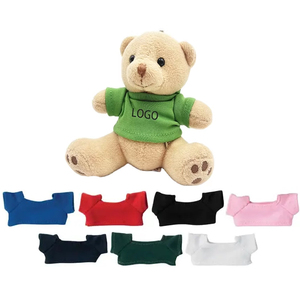 Logotipo de impresión personalizada de 4 ', regalo de recuerdo, me encanta Rusia, EE. UU., pequeño oso de peluche con camiseta, Mini llavero de felpa - Product Image 5