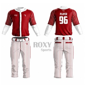 Uniforme de baseball professionnel unisexe avec logo personnalisé imprimé, <span class=keywords><strong>maillot</strong></span> et pantalon respirants haute performance, vêtements de sport pour équipes - Product Image 1