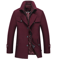Manteau Long d'Hiver en Laine de Haute Qualité pour Hommes