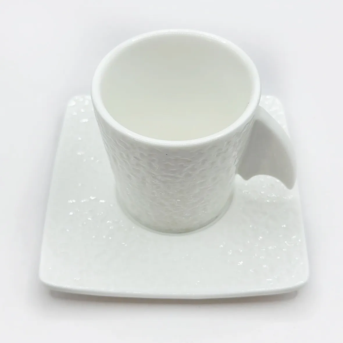 होटल रेस्तरां कैफे मुद्रित कस्टम लोगो के लिए तश्तरी के साथ 2024 शास्त्रीय दोपहर चाय सिरेमिक कॉफी कप