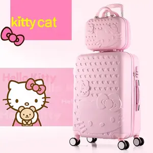 Hard Shell Stock Carry On Children Trolley Case Suitcase Bag Travel Carrier Luggage With cosmetic bag