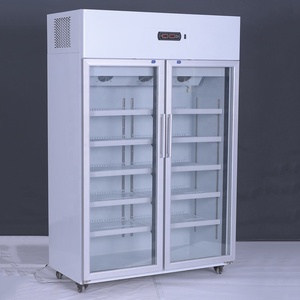 8 Đến 20 Độ Kích Thước Lớn 2 Cửa Kính Tủ Lạnh Dược Phẩm Cho Bệnh Viện Lạnh Bán Hàng - Product Image 2