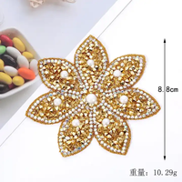 Produits tendance personnalisés Fleur en cristal de résine Applique en strass Patchs thermocollants pour le bricolage Accessoires vestimentaires