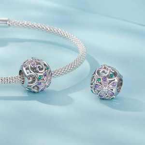 Hồng Loạt Vòng Đeo Tay Phụ Kiện S925 Bạc Bướm Silicone Hạt Con Chuồn Chuồn Nước Drop Tassel Hạt Quyến Rũ Cho 3Mm Vòng Đeo Tay - Product Image 4