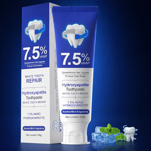Dentifrice à l'hydroxyapatite nano 7,5% sans fluorure, blanchiment des dents, réparation de l'émail, dents sensibles, saveur menthe, 120g - Product Image 2
