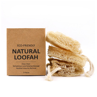 100% véritable bain égyptien douche exfoliant corps luffa éponge avec lot de 3