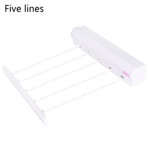 Séchoir à <span class=keywords><strong>linge</strong></span> mural rétractable 4/5 fils, pour intérieur et extérieur, <span class=keywords><strong>corde</strong></span> à <span class=keywords><strong>linge</strong></span> - Product Image 3