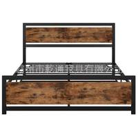 Lit double en fer forgé de style européen, cadre en fer massif, non pliable, pour chambre principale, location, taille et couleur personnalisables