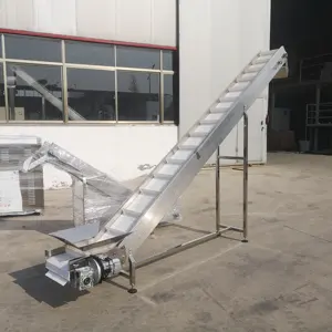 Custom Automatic Motorized Hopper Incline Belt Conveyor With Bucket Climbing PU PVC Powered Incline Conveyor With Hopper