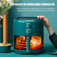 Friteuse à air électrique intelligente sans huile, 4,2 L, en acier inoxydable, avec écran tactile numérique, prise US, pour la maison