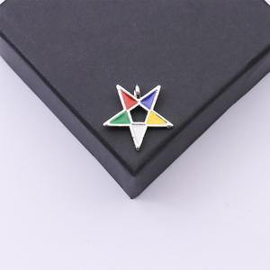 DIY Fabrication de Bijoux Métal Émail Lettre Grecque Club Signe Ordre Étoile Orientale Charme Maçonnique Sororité OES <span class=keywords><strong>Pendentif</strong></span> Mode - Product Image 4