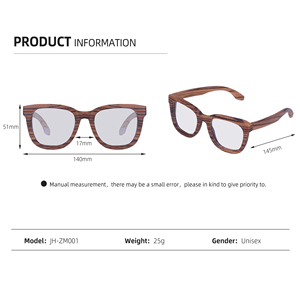 Lunettes de soleil unisexes UV400 écologiques en bois de bambou, lunettes de soleil tendance pour la conduite, nouveau produit tendance - Product Image 4