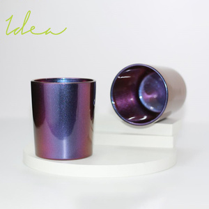 Custom Wholesale <b>Cheap</b> Price Multicolour Glitter Household Christmas Decor <b>Candle</b> Vessels Glass <b>Candle</b> Jar for Glass Packaging - Product Image 3