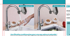NSF Compatto Universale Facile da Installare 360 °   Depuratore d'Acqua Girevole per <span class=keywords><strong>Rubinetto</strong></span> in Acciaio Inox 304 per Cucina Domestica - Product Image 4