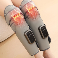 Masseur pour les jambes et les pieds à compression d'air sans fil avec chaleur et circulation par compression d'air pour soulager la douleur