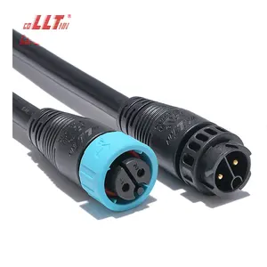 Llt M19 600V 20a 2 Pins Ip65 Ip67 Push Lock Quick Kabel Waterdichte Elektrische Draad Connector