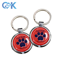 Promotion Informations de contact personnalisées Epoxy Smart Key Tag 13.56MHZ Epoxy Material Tracking Identification NFC Key Chain