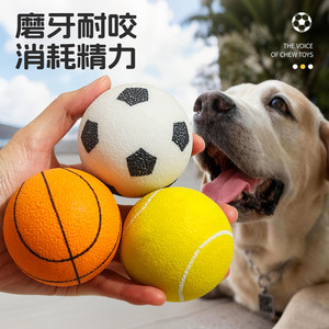 Balle à mâcher pour chien en caoutchouc solide TPR, balle d'entraînement pour animaux de compagnie en plein air, pour le nettoyage des dents et la dépense d'énergie - Product Image 1