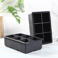 Moule à glaçons en silicone rectangulaire à 6 cavités, très vendu, en silicone de qualité alimentaire, démoulage facile pour les boissons DIY