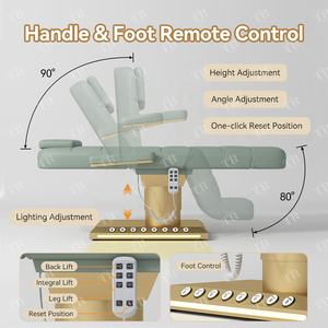 Turri 3 Motor listrik Camilla Esttica kecantikan bulu mata klinik Furniture Set lengkap lieige meja pijat & tempat tidur mewah Spa tempat tidur - Product Image 3