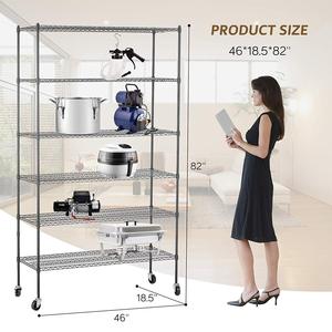 6 Tier Lớp Kệ Điều Chỉnh Dây Kim Loại Kệ Trượt Văn Phòng Dây Kệ Lưu Trữ Công Nghiệp Dây Kệ - Product Image 6