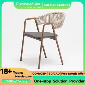 Wedding Outdoor <strong>Chair</strong> Furniture <strong>High</strong> <strong>Back</strong> Aluminium Metal Patio Rattan <strong>Garden</strong> <strong>Chairs</strong> Set - Product Image 6