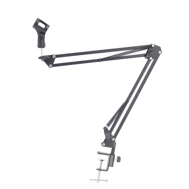 Microphone Arm Desk Adjustable Suspension Boom Scissor Arm for Other Mics for Professional Streaming Voice-Over Recording Games