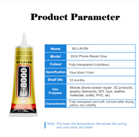 Colle époxy E8000 15ml 50ml 110ml, colle adhésive pour réparation d'écran tactile LCD de téléphone portable, colle E-8000 110ml