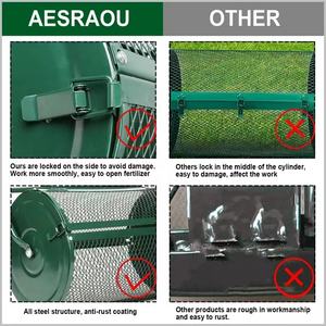 Épandeur de compost 24 ", rouleau d'épandage de fumier d'entretien de <span class=keywords><strong>pelouse</strong></span> et de jardin (<span class=keywords><strong>vert</strong></span>-petit) avec poignée en forme de T améliorée - Product Image 6