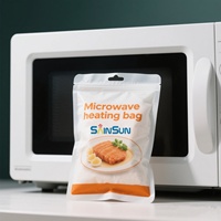 Sachet d'emballage alimentaire de sauce en plastique personnalisé haute température cornue avec feuille d'aluminium allant au micro-ondes pour la cuisson du lait