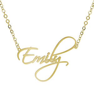 <span class=keywords><strong>Collana</strong></span> con nome personalizzato placcato <span class=keywords><strong>oro</strong></span> 18 carati <span class=keywords><strong>collana</strong></span> con targhetta personalizzata in acciaio inossidabile <span class=keywords><strong>oro</strong></span> per donna - Product Image 1