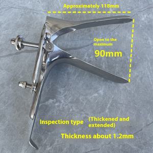 304 Roestvrij Staal Handmatige Gynaecologische Onderzoek Vaginale Speculum Volwassen Seks Gevleugelde Vaginale Dilatator - Product Image 4