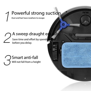 <span class=keywords><strong>Aspirateur</strong></span> <span class=keywords><strong>robot</strong></span> intelligent 3-en-1 en plastique avec brosse USB, moteur, application, balayeur domestique avec recharge automatique et aspiration de 2500 Pa - Product Image 5