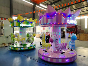 Mini 6 chỗ ngồi trong nhà/ngoài trời trẻ em <span class=keywords><strong>Carousel</strong></span> vui vẻ đi vòng macaroon ngựa nhỏ carrousel để sử dụng nhà để bán - Product Image 6