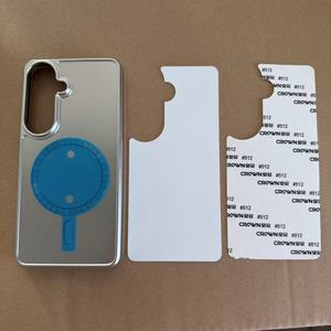 Coques de téléphone vierges BAILI en aluminium plaqué <span class=keywords><strong>argent</strong></span> avec rainure magnétique et double adhésif pour <span class=keywords><strong>transfert</strong></span> thermique, compatibles Samsung S26 - Product Image 1