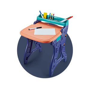 Venta caliente 2 en 1 multifuncional niños borrable tablero de dibujo arte pintura mesa de aprendizaje con silla - Product Image 3