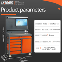 Chariot porte-outils CNC pour poste de travail, organisateur d'outils de coupe, rangement d'outils avec support lumineux