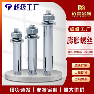 Expansion Bolts M8 M10 M12 Grade 8.8 Q235 Carbon Steel Plated For Construction Fixed Use With Nuts - Product Image 2