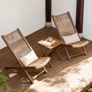 Chaise longue inclinable contemporaine <span class=keywords><strong>en</strong></span> rotin CJ-136E pour extérieur, balcon, <span class=keywords><strong>jardin</strong></span>, loisirs, dossier solide, pliable, mobilier <span class=keywords><strong>de</strong></span> maison - Product Image 2