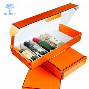 Custom Folding Luxury E Flute Corrugated Wine Glass Bottle Packaging <b>Boxes</b> - Product Image 5