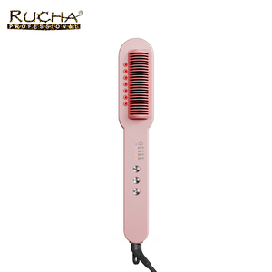 Peine alisador de pelo de vapor LCD con revestimiento de cerámica cepillo alisador de pelo profesional - Product Image 1