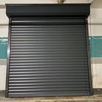 Porte de garage à enroulement en alliage d'aluminium anti-effraction, design moderne, sur mesure pour villa, avec verre étanche
