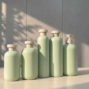 Bouteilles Vides de Haute Qualité 200/250/300/400/500ml en Plastique Vert Clair/Marron pour Shampoing, Pompes Doseuses, Masques Visage, Lotions - Product Image 2