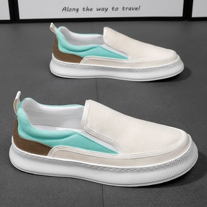 Nueva Llegada 2026 Zapatillas Casuales de Lona para Hombre, Estilo Slip-On, Suela Gruesa, Resistentes al Desgaste, Zapatos para Caminar - Product Image 1