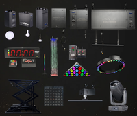 Matrice lumineuse LED RGB 1M avec contrôle DMX512 pour parc à thème - Tube à pixels cinétique avec système de treuil de levage