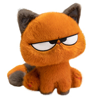 Saumaltes Orangefarbenes Katzen-Plüschtier, Coole Freche Katzen-Kuscheltier, Niedliche Wütende Gesichter Kätzchen-Puppe für Kinder Geburtstagsgeschenk Heimdekoration