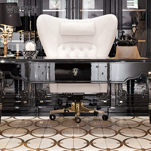 Escritorio posmoderno de lujo ligero WBERT, escritorio de ordenador de madera maciza, estudio de diseñador italiano, escritorio de pintura de Piano personalizado de gama alta - Product Image 3